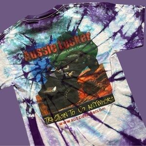 Custom Aussie rat rod tie dye t shirt